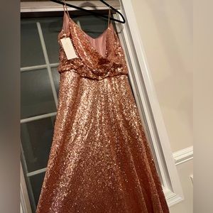 NWT Jenny Yoo Rose Gold dress